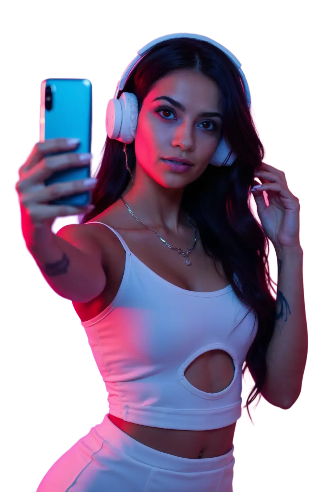 Streamer transmitiendo en Salsa App desde su teléfono.